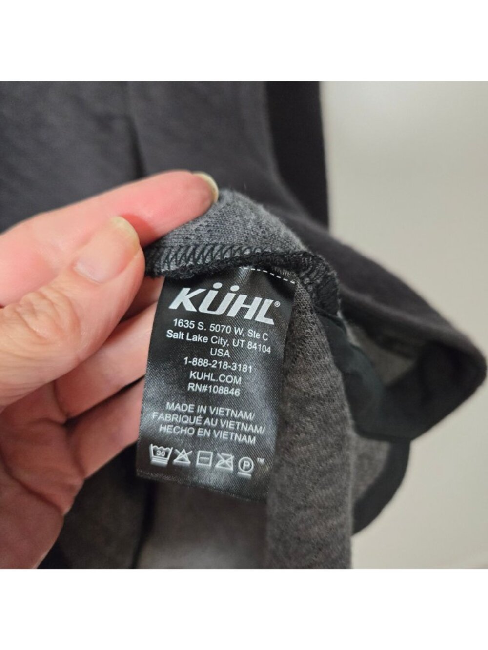 Kuhl Size M Argenta Merino Wool Blend Long Sleeve Sweatshirt Dress Gray Quilted - Picture 9 of 12